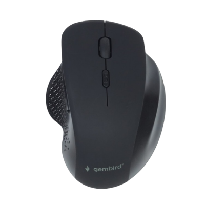 Wireless Mouse Gembird MUSW-6B-02, Optical, 800-1600 dpi, 6 buttons, Ergonomic, 1xAA, Black