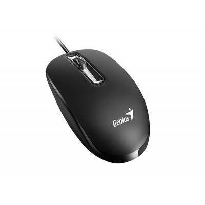 Mouse Genius DX-130, Optical, 1000 dpi, 3 buttons, Ambidextrous, Black, USB