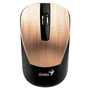 Wireless Mouse Genius NX-7015, Optical, 800-1600 dpi, 3 buttons, Ambidextrous, BlueEye, 1xAA, Gold