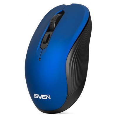 Wireless Mouse SVEN RX-560SW, Silent,  Optical, 800-1600 dpi, 6 buttons, Ergonomic, 1xAA, Blue