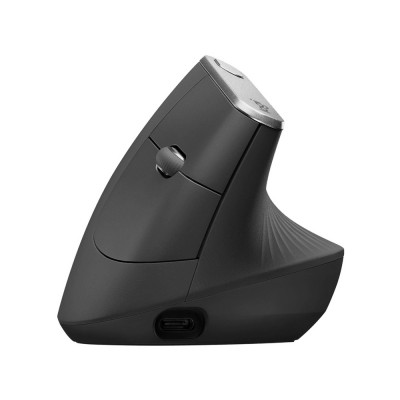 Wireless Mouse Logitech MX Vertical, Optical, 400-4000 dpi, 6 buttons, Bluetooth+2.4GHz, Rech.,Black
