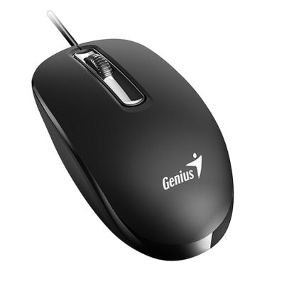 Mouse Genius DX-130, Optical, 1000 dpi, 3 buttons, Ambidextrous, Black, USB