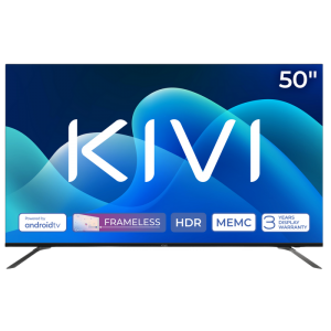 50" LED SMART TV KIVI 50U720QB, Real 4K, 3840x2160, Android TV, Black