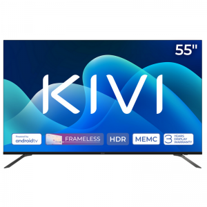 55" LED SMART TV KIVI 55U720QB, Real 4K, 3840x2160, Android TV, Black