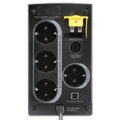 APC Back-UPS BC750-RS 750VA/415W, 230V, AVR, USB, 4*Schuko Sockets