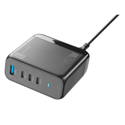 WALL CHARGER 4 PORTS GAN 100W BLACK