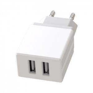 Wall Charger XO, 2 USB, 2.4A, L75 White