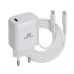 Wall Charger Rivacase PS4191 WD4, + Type-C-C to Type-C, 20W, White