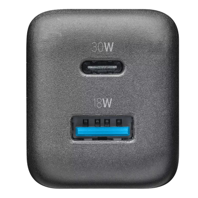 Wall Charger GAN Cellularline, 2 Ports, PD + USB, 30W, Black