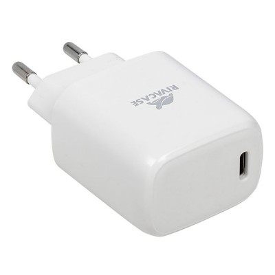 Wall Charger Rivacase PS4191 WD4, + Type-C-C to Type-C, 20W, White