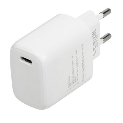 Wall Charger Rivacase PS4191 WD4, + Type-C-C to Type-C, 20W, White