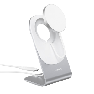 Wireless Magnetic Charger Stand CHOETECH, H046 + T518-F, White
