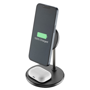WIRELESS CHARGER MAGSAFE 2IN1 BLACK