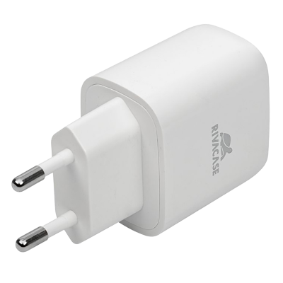 Wall Charger Rivacase PS4191 WD4, + Type-C-C to Type-C, 20W, White