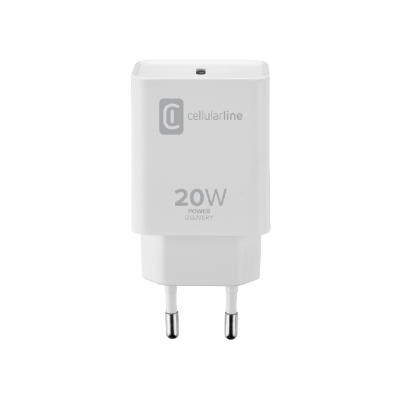 Wall Charger Cellularline, Type-C, 20W White