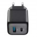 Wall Charger GAN Cellularline, 2 Ports, PD + USB, 30W, Black