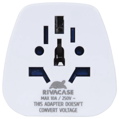 Wall Charger Adapter Rivacase PS4100 W00 travel adapter World to EU, White